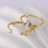 S925 Silver Two-Piece Set Moissanite Ring with 2ct Pear cut Center Stone Exquisite Stacking Wedding - MOWTE