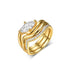 S925 Silver Three-Piece Set Moissanite Ring with 1ct Marquise Cut Center Stone Exquisite Stacking Wedding - MOWTE