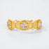 Light luxury carved hollow natural elongated stone ring S925 silver plated 10K gold ring - MOWTE