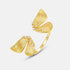 Creative Butterfly Brushed Ring Women S925 Silver Gold Plated Ring Light Luxury Handpiece - MOWTE