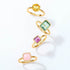 Round Natural Citrine Gold-Plated Ring Simple S925 Sterling Silver Geometric Band - MOWTE