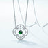 Atmospheric hollow window flower 925 silver inlaid natural jade women necklace - MOWTE