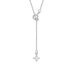 Atmospheric hollow window flower 925 silver inlaid natural jade women necklace - MOWTE