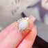 S925 pure silver natural opal ring - MOWTE