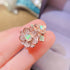 S925 pure silver oval flower natural opal ring - MOWTE