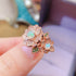 S925 pure silver oval flower natural opal ring - MOWTE
