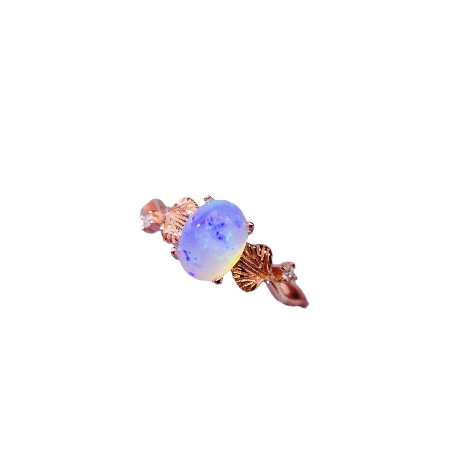 S925 pure silver natural opal ring - MOWTE
