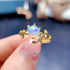 S925 pure silver natural opal ring - MOWTE