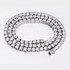 Plated platinum tennis chain full diamond necklace for men hip-hop trend street rhinestone collarbone chain for women - MOWTE