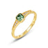 Vintage Luxury Green Moss Ring Palace S925 Pure Silver Water Grass Agate Ring - MOWTE