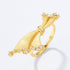 Retro court style gold brushed small skirt ring women's unique personality S925 pure silver - MOWTE