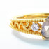 Geometric Waterdrop Labradorite Ring Vintage Lace S925 Sterling Silver Ring - MOWTE