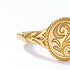 Light Luxury Classical Leaf 925 Silver Plated 9K Gold Ring Women's Mori Girl Style Delicate Floral Pattern Shiny Gold Band - MOWTE