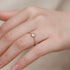 S925 Sterling Silver Rose Quartz Ring for Women Unique Minimalist Elegant Adjustable Open Ring - MOWTE