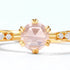 S925 Sterling Silver Rose Quartz Ring for Women Unique Minimalist Elegant Adjustable Open Ring - MOWTE