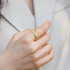 Light Luxury Brushed Finish Leaf-Shaped Diamond Ring S925 Sterling Silver Vintage Royal Style Band - MOWTE