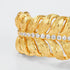 Light Luxury Brushed Finish Leaf-Shaped Diamond Ring S925 Sterling Silver Vintage Royal Style Band - MOWTE