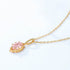 Unique Vintage 925 Silver Pendant Necklace Minimalist Fashion Natural Rose Quartz Collarbone Chain for Women - MOWTE