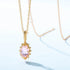 Unique Vintage 925 Silver Pendant Necklace Minimalist Fashion Natural Rose Quartz Collarbone Chain for Women - MOWTE