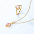 Unique Vintage 925 Silver Pendant Necklace Minimalist Fashion Natural Rose Quartz Collarbone Chain for Women - MOWTE