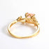 New Arrival S925 Sterling Silver Natural Rose Quartz Ring Minimalist Leaf Design Adjustable Open Band - MOWTE
