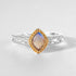 New Trend Labradorite Ring Vintage Openwork Design in S925 Sterling Silver for Women - MOWTE