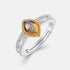 New Trend Labradorite Ring Vintage Openwork Design in S925 Sterling Silver for Women - MOWTE
