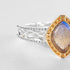 New Trend Labradorite Ring Vintage Openwork Design in S925 Sterling Silver for Women - MOWTE