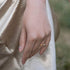 Vintage Celestial Topaz Ring Handcrafted Sterling Silver Gold-Filled Openwork Band - MOWTE