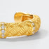 Vintage Handwoven Brushed Ring S925 Gold Plated Sterling Silver Light Luxury Open Band - MOWTE