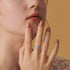 Light Luxury Moss Ring Versatile Fashion S925 Sterling Silver with Moss Agate - MOWTE