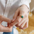 Pastel-Colored Ring for Women – Luxury Malachite Sterling Silver Statement Jewelry - MOWTE