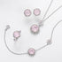 Minimalist Geometric Snowflake Ring – S925 Sterling Silver with Rose Quartz Ring for Women - MOWTE