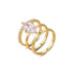 S925 Silver Three-Piece Set Moissanite Ring with 3ct Marquise Cut Center Stone Exquisite Stacking Wedding - MOWTE