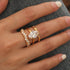 S925 Silver Three-Piece Set Moissanite Ring with 4.5ct Oval Cut Center Stone Exquisite Stacking Wedding - MOWTE