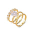 S925 Silver Three-Piece Set Moissanite Ring with 4.5ct Oval Cut Center Stone Exquisite Stacking Wedding - MOWTE