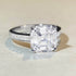 Emerald cut CZ diamond ring s925 silver heart-shaped 5-carat engagement ring - MOWTE
