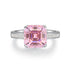 Emerald cut CZ diamond ring s925 silver heart-shaped 5-carat engagement ring - MOWTE
