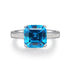 Emerald cut CZ diamond ring s925 silver heart-shaped 5-carat engagement ring - MOWTE
