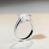Emerald cut CZ diamond ring s925 silver heart-shaped 5-carat engagement ring - MOWTE
