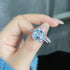 Emerald cut CZ diamond ring s925 silver heart-shaped 5-carat engagement ring - MOWTE