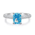 S925 Sterling Silver High-Carbon Diamond Radiant Cut Ring - MOWTE