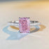 S925 Sterling Silver High-Carbon Diamond Radiant Cut Ring - MOWTE