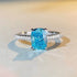 S925 Sterling Silver High-Carbon Diamond Radiant Cut Ring - MOWTE