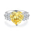 Luxury S925 Sterling Silver 6ct Heart Cut Ring for Women Wedding - MOWTE