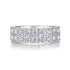 Micro-Pavé Double Row Moissanite S925 Sterling Silver Minimalist Ring for Women - MOWTE