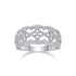 Micro-Pavé Flowers Moissanite S925 Sterling Silver Minimalist Ring for Women - MOWTE