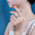 Micro-Pavé Moissanite S925 Sterling Silver Minimalist Ring for Women - MOWTE