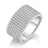 Micro-Pavé Moissanite S925 Sterling Silver Minimalist Ring for Women - MOWTE