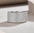 Micro-Pavé Moissanite S925 Sterling Silver Minimalist Ring for Women - MOWTE